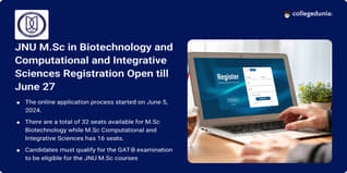 JNU M.Sc in Biotechnology, Computational and Integrative Sciences Registration 2024 Open till June 27, Get Direct Link Here